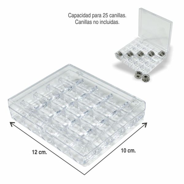 CAJA CANILLAS PLASTICO TRANSPARENTE