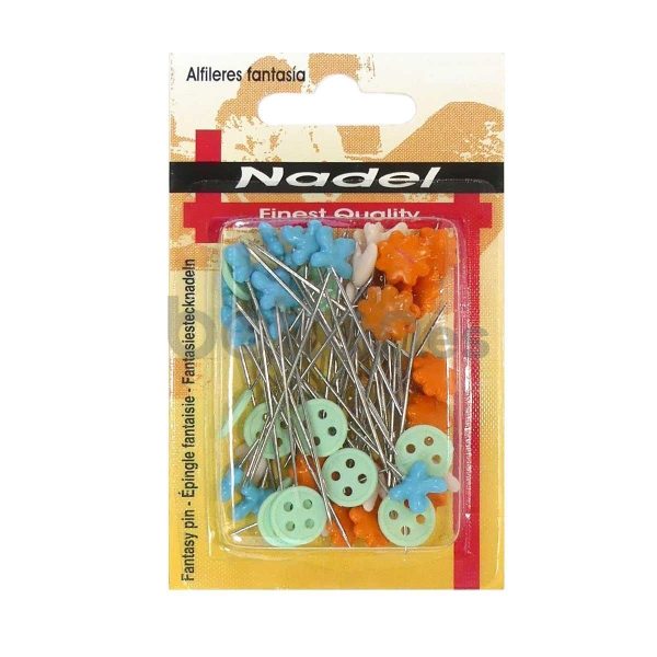 ALFILERES NADEL FANTASIA COLORES - CAJA 50uds