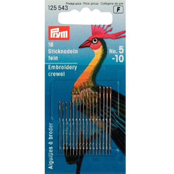 AGUJA PRYM PARA BORDAR CREWEL SURT Nº 5-10 X16