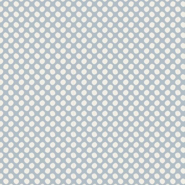 TELA TILDA CLASSIC - PAINT DOTS LIGHT BLUE