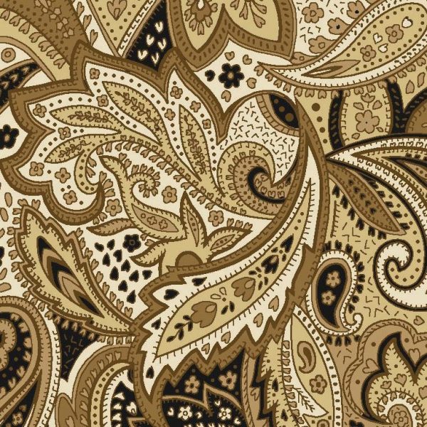 TELA KENNARD PERFECTLY PAISLEY-CHOC/CRE *Precio O