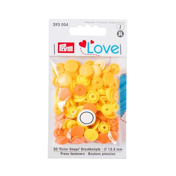 SNAPS PRYM COLORES 12.4MM X30 TONOS AMAR. P.LOVE