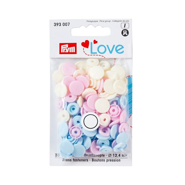 SNAPS PRYM COLORES 12.4MM X30 ROSA/AZU/PERLA P.LOV