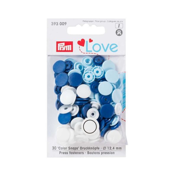 SNAPS PRYM COLORES 12.4MM X30 AZULES PRYM LOVE