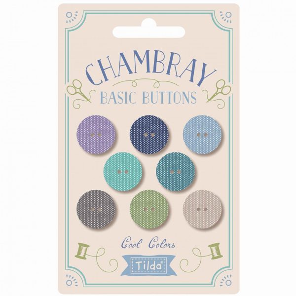 BOTONES TILDA CHAMBRAY 16MM COLOR FRIO X8