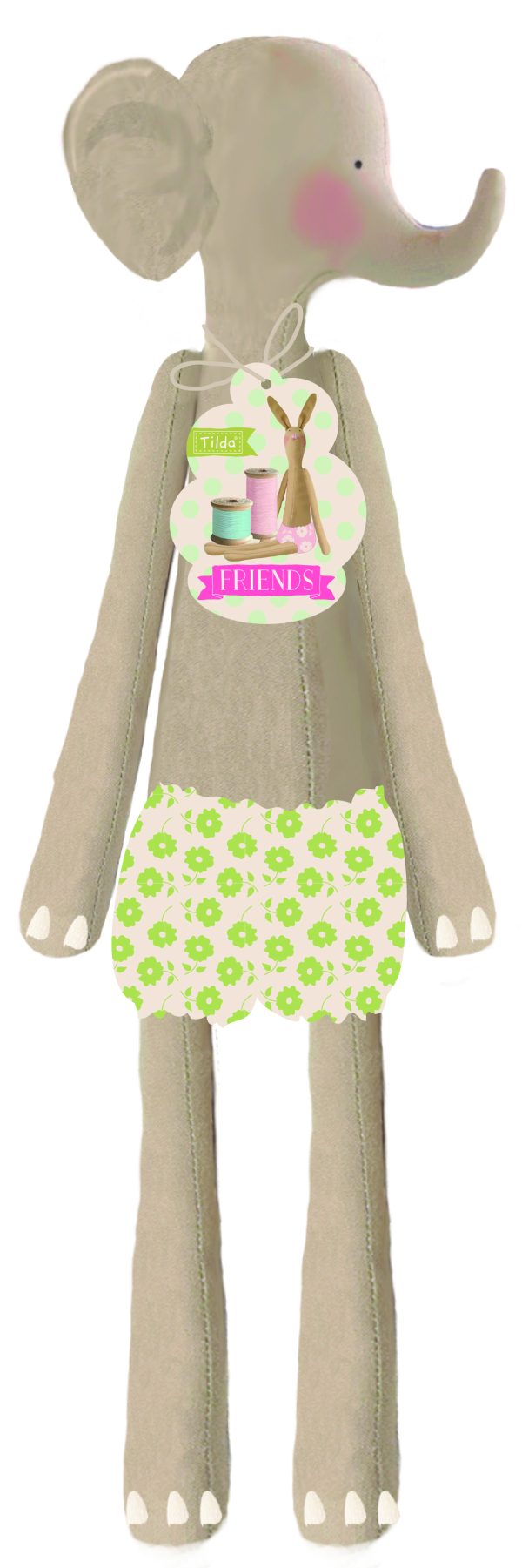 MUÑECO AMIGOS DE TILDA ELEFANTE 52CM - Imagen 2