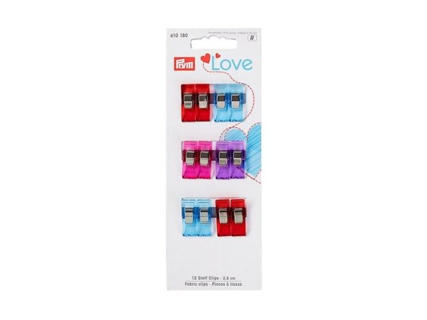 CLIPS FANTASIA PARA TELAS 2.6CM (x12Uds.) PRYM LOV
