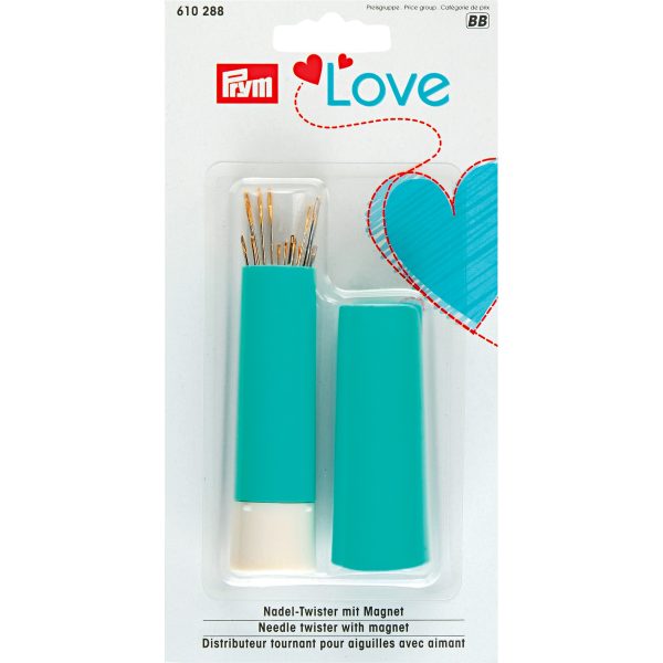GUARDA AGUJAS PRYM LOVE ROTATORIO C/AGUJAS TURQUES