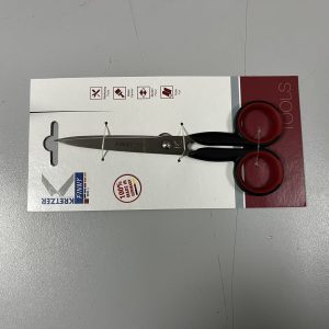 TIJERA FINNY TOOLS 15CM MICROSERRADA 1 HOJA ROJA