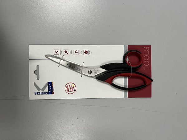 TIJERA FINNY TOOLS 20CM MICROSERRADA 1 HOJA ROJA