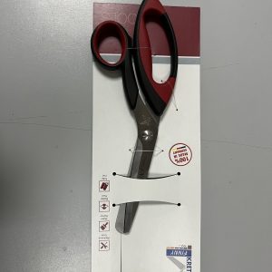 TIJERA FINNY TOOLS 24CM MICROSERRADA 1 HOJA ROJA