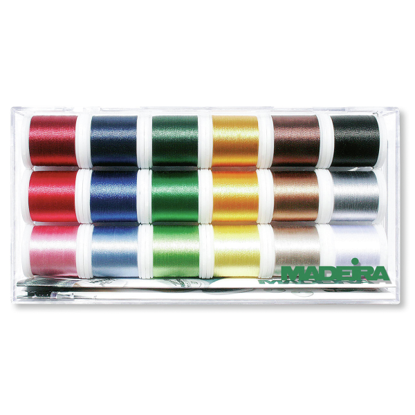 CAJA MUESTRARIO 18 BOBINAS POLYNEON Nº 40 - 400M