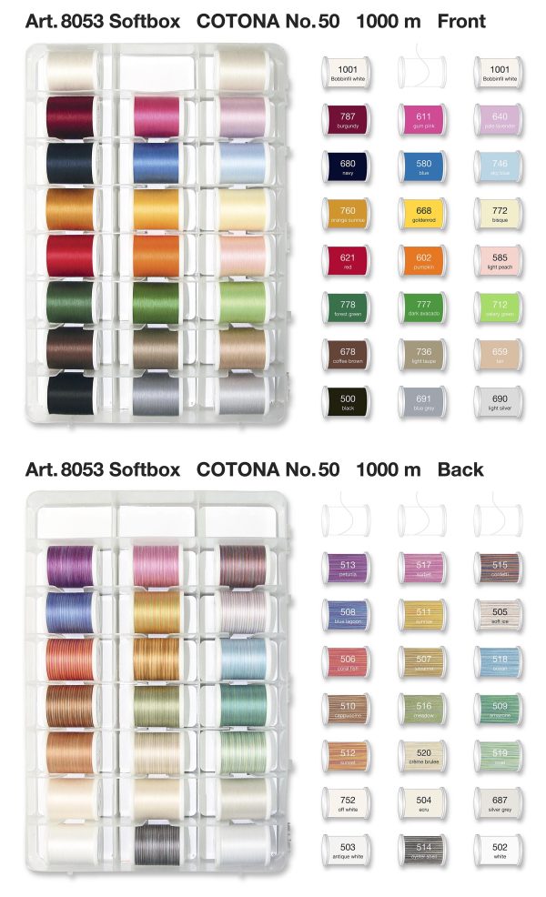 CAJA SOFTBOX QUILT COTONA Nº 50 - 1.000M 44 BOBIN. - Image 2