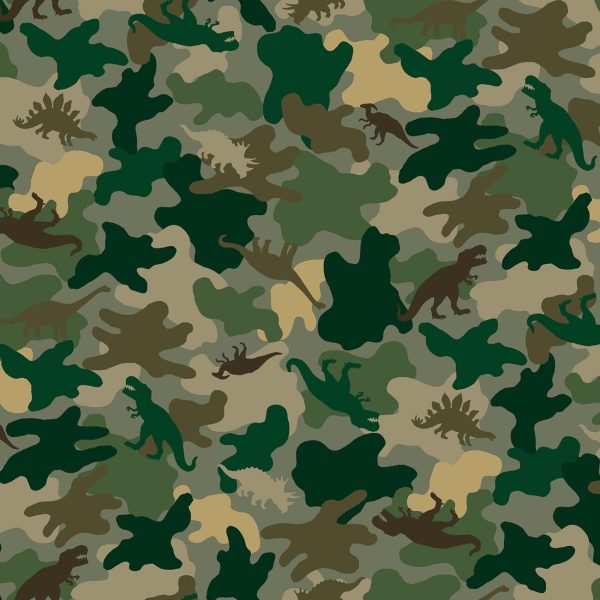 TELA TIMELESS TREASURES - Camuflaje dinosaurio