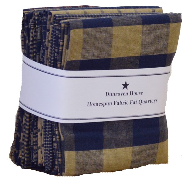 PACK 12 FAT QUARTERS DUNROVEN HOUSE - NAVY