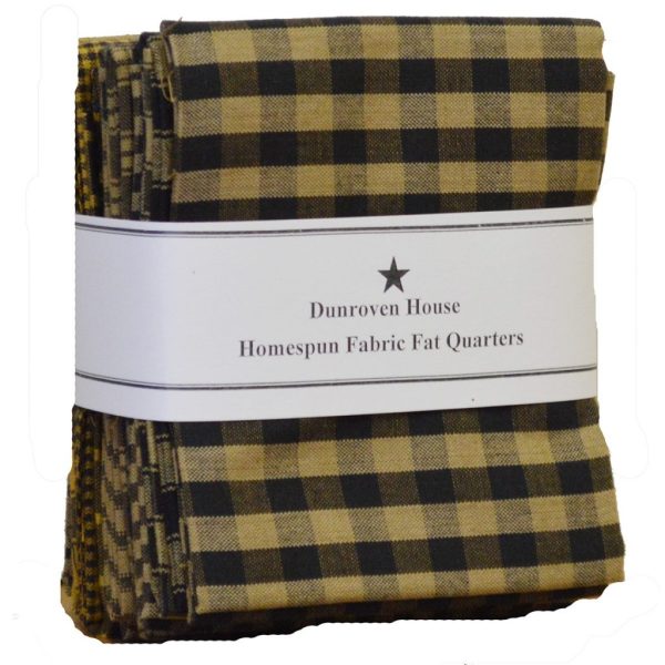 PACK 12 FAT QUARTERS DUNROVEN HOUSE - BLACK