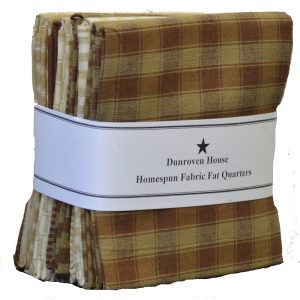 PACK 12 FAT QUARTERS DUNROVEN HOUSE - BROWN/TAN