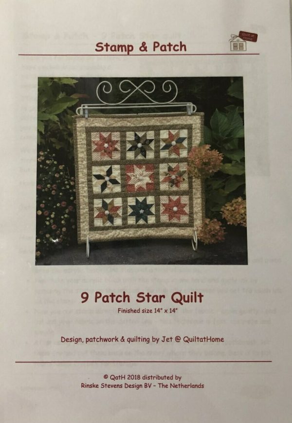PATRON 9 PATCH STAR PARA SELLO QUILTSTAMP CRE0152