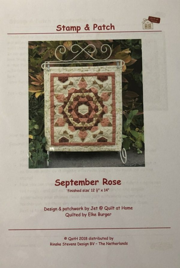 PATRON SEPTEMBER ROSE PARA SELLO QUILTSTAM CRP0184