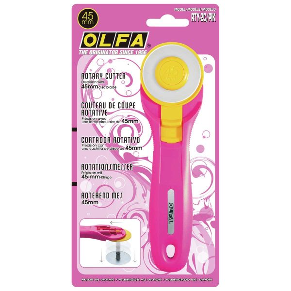 CUTER OLFA ROTATIVO 45MM RTY-2/C ROSA