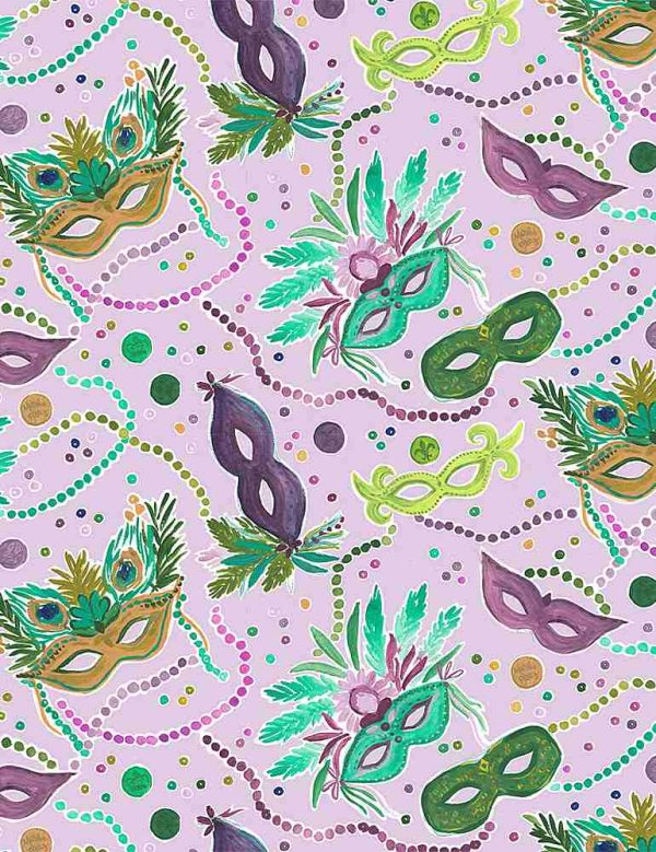 TELA DEAR STELLA DIGITAL PRINT - MARDI GRAS